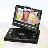 Hanbaili EU Plug 7 inch DVD Media Player, 7 inch LCD Display HD VCD EVD DVD Media Player Portable Support U Disk