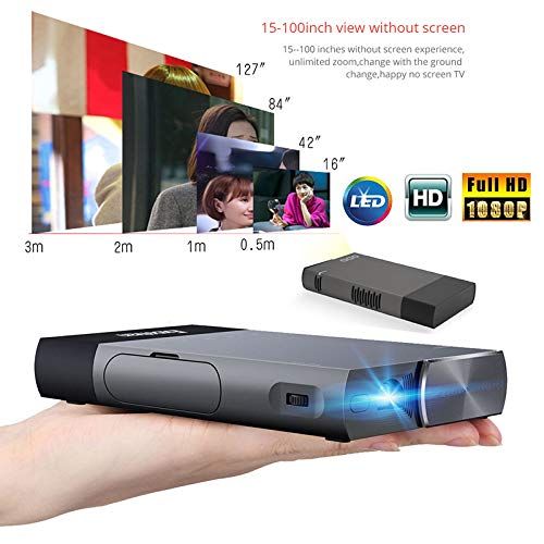  Hanbaili 4K 3D Full HD Projector 4K 3D HD Smart Projector Portable Mirror Screen Mini HDMIUSBTF3.5mm TV Player Wireless