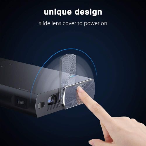  Hanbaili 4K 3D Full HD Projector 4K 3D HD Smart Projector Portable Mirror Screen Mini HDMIUSBTF3.5mm TV Player Wireless