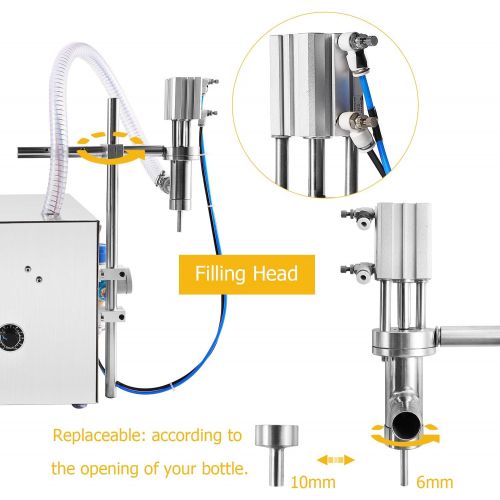  Hanchen 30L Viscous Liquid Filling Machine Gel Bottle Filler Bottle Filling Machine Large Flow Liquid Filler for Vegetable Oil, Detergent, Shampoo, Yogurt CE