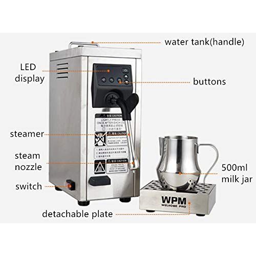  Hanchen Milk Steamer Commercial Milk Frother Automatic Electric Coffee Frothing Machine Steam Milk Bubble Machine