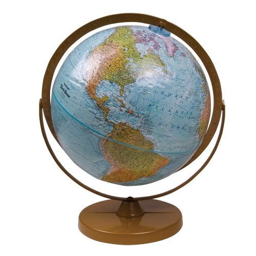  Hand2mind Replogle, World Ocean Series, Landforms Desk Globe, (13031)