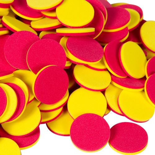  Hand2mind hand2mind Foam, Round, Two-Color Counters, Quiet Math Tokens, Classroom Bulk Kit (Set of 1000)