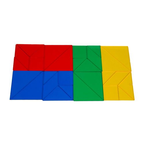  Hand2mind hand2mind Plastic Tangrams, Manipulative Set for Math Puzzles (Pack of 32)