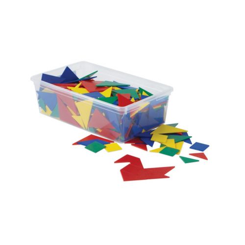  Hand2mind hand2mind Plastic Tangrams, Manipulative Set for Math Puzzles (Pack of 32)