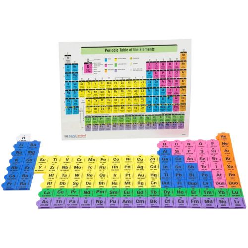  Hand2mind hand2mind Connecting Color Tiles Periodic Table, Learn About Elements & Chemistry, (Grade 7+), Color-Coded Tiles are Printed with the Atomic Number, Symbol, Weight & Electron Confi