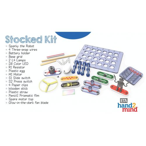  Hand2mind hand2mind Power! Circuits Science Kit for Kids (Ages 8+) - Build 19+ STEM Career Experiments and Activities | Create Circuit and Explore Electricity | Educational Toys | STEM Authe