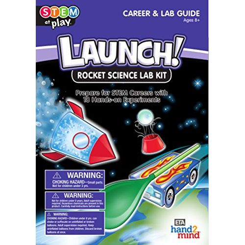  Hand2mind Launch! Rocket Kids Science Kits, 18 Stem Experiments & Activities, Make Your Own Rocket & Solar System, Rocket Races | Gifts for Girls & Boys, Children & Teens | Educational | STE
