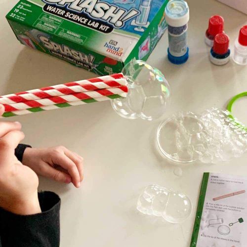  hand2mind Splash! Bubbles & Water Science Kit For Kids (Ages 8+) - Build 23 STEM Experiments & Activity Set | Make Water Tornadoes, Dancing Bubbles, & More! | Educational Toy | STE