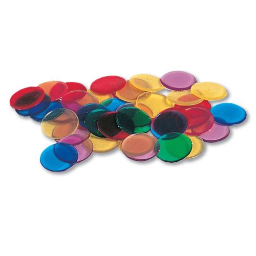  Hand2mind hand2mind Plastic, Round, Clear Counters, Math Tokens Classroom Bulk Kit (Set of 5000)