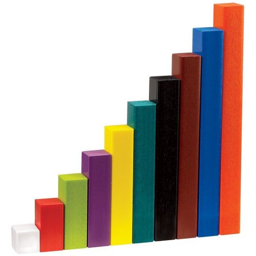  Hand2mind hand2mind Wooden Cuisenaire Rods Introductory Set with Tray Bulk Pack (6 Sets of 74)