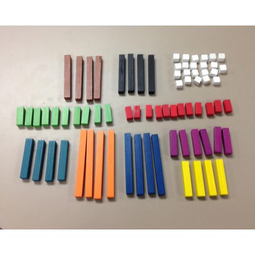  Hand2mind hand2mind Wooden Cuisenaire Rods Introductory Set with Tray Bulk Pack (6 Sets of 74)