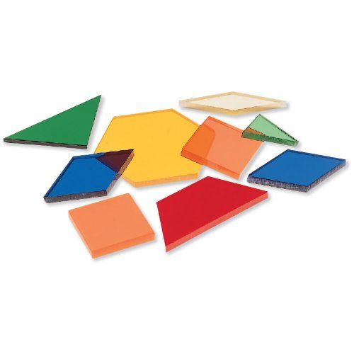  Hand2mind hand2mind Foam, Pattern Block Manipulatives for Geometric Exploration, Tangrams, and Puzzles (Class Pack of 30)