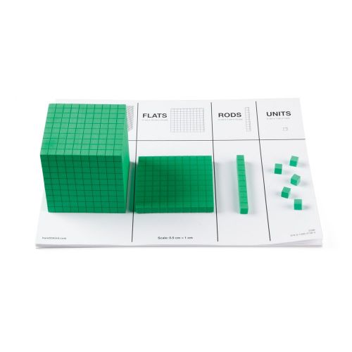  Hand2mind hand2mind Green, Foam, Base Ten Blocks for Place Value Math (Set of 322)