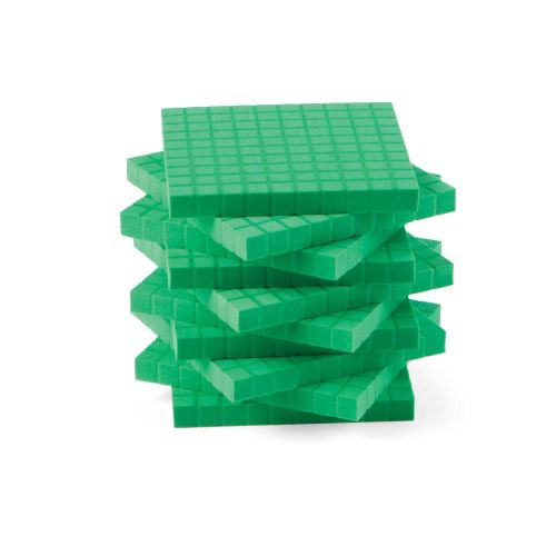  Hand2mind hand2mind Green, Foam, Base Ten Blocks for Place Value Math (Set of 322)