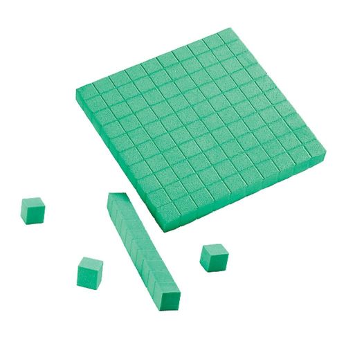  Hand2mind hand2mind Green, Foam, Base Ten Blocks for Place Value Math (Set of 322)