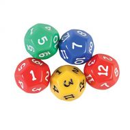 [아마존베스트]Hand2mind hand2mind Dodecahedra 12-Sided Decahedra 0-12 Dice (Set of 5)