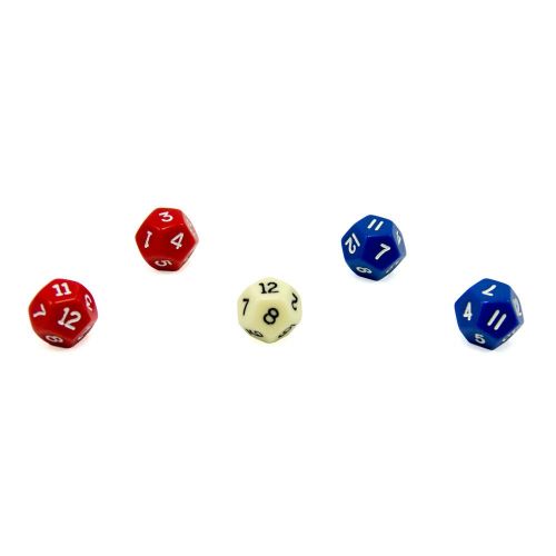  [아마존베스트]Hand2mind hand2mind Dodecahedra 12-Sided Decahedra 0-12 Dice (Set of 5)