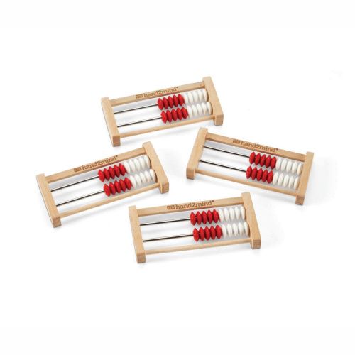  [아마존베스트]Hand2mind hand2mind 20-Bead Mini Wood Rekenrek, Math Counting Frames (Pack of 4)