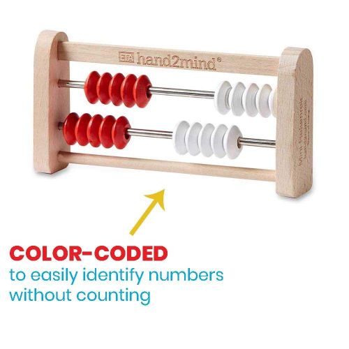  [아마존베스트]Hand2mind hand2mind 20-Bead Mini Wood Rekenrek, Math Counting Frames (Pack of 4)