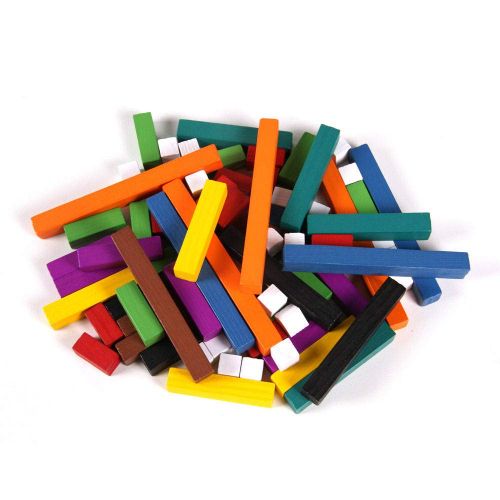  [아마존베스트]Hand2mind hand2mind Plastic, Assorted Colors, Wooden-Alternative Cuisenaire Rods (Set of 74)