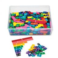 hand2mind Plastic Rainbow Fraction Tiles, Bulk Math Manipulative Kit for the Classroom (15 Sets of 51 Tiles), Model:42856