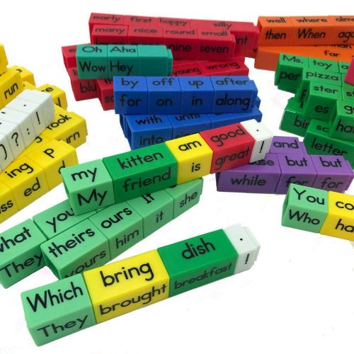  hand2mind Reading Rods Sentence Construction Cubes For Kids Ages 7-12, Learn Grammar, Usage And Punctuation, Visual Aid For Parts of Speech And Affixes, Homeschool Supplies (Set of