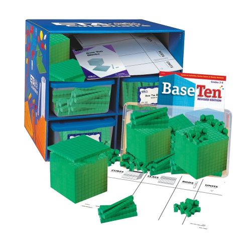  hand2mind Green Foam Base Ten Blocks, Class Set