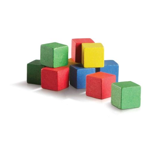  Hand2mind Wood 1-Inch Color Cubes, Set of 100