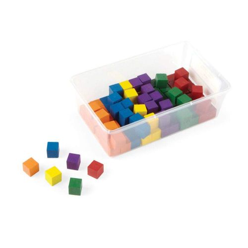  Hand2mind Wood 1-Inch Color Cubes, Set of 100