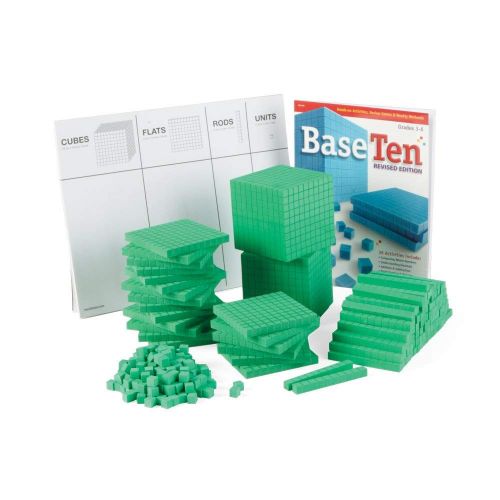  hand2mind Green, Foam, Base Ten Blocks for Place Value Math (Set of 322)