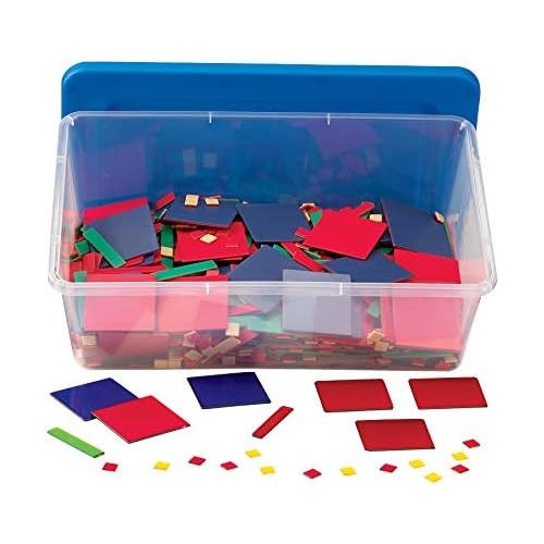  hand2mind Plastic Algebra Tiles Classroom Kit (30 Sets of 32 Pieces)