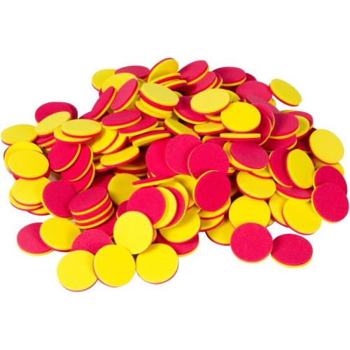  hand2mind Foam Round Two-Color Counters Classroom Bulk Kit, Quiet Math Tokens (Pack of 1000)