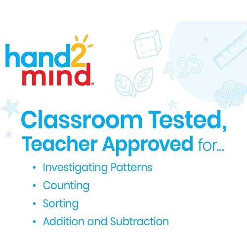  hand2mind Foam Round Two-Color Counters Classroom Bulk Kit, Quiet Math Tokens (Pack of 1000)