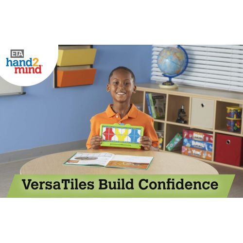  hand2mind 85412 VersaTiles Math Practice Take Along Set (Grade 2), Allow Kids to Learn, Practice & Self-Check Essential Math Skills at Home, Independent Activities for Kids