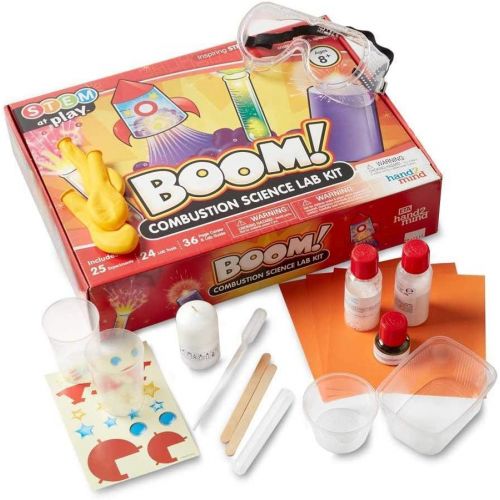  hand2mind BOOM! Combustion Chemistry Lab Kit For Kids Ages 8-12, 25 Science Experiments And Fact-Filled Guide, Make Rockets And Explosions, Homeschool Science Kits, Educational Toy