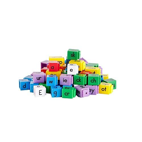  hand2mind Reading Rods Phonics Word Building Letter Cubes For Kids Ages 6-10, Learn Letter Patterns, Short Vowels And Long Vowel Sounds, Words Ending With Y, Homeschool Supplies (S