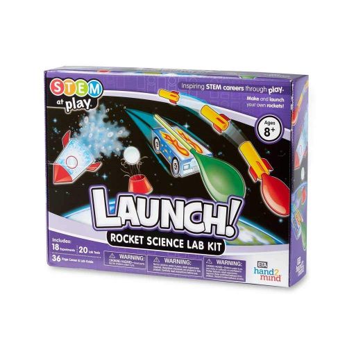  hand2mind LAUNCH! Rocket STEM Kits For Kids Ages 8-12, 18 Science Experiments and Fact-Filled Guide, Make Your Own Rocket, Solar System, And Rocket Races, Homeschool Science Kits