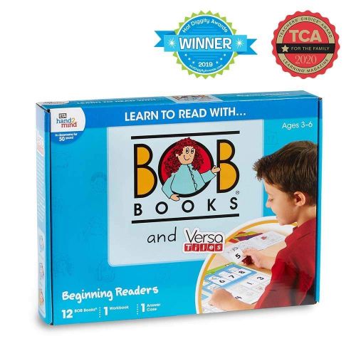  hand2mind Learn To Read With BOB Books & VersaTiles Beginning Readers Set, Homeschooling Books For Kids Ages 4-6, 12 BOB Books, 20 Activity Workbook & Answer Case, Homeschool Presc