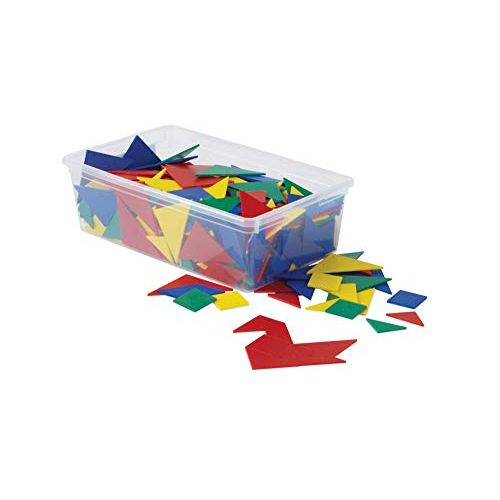  hand2mind 42827 Plastic Tangrams, Manipulative Set for Math Puzzles (Pack of 32)