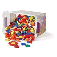 hand2mind Plastic Pattern Blocks Classroom Bulk Kit (Set of 1,250): Toys & Games
