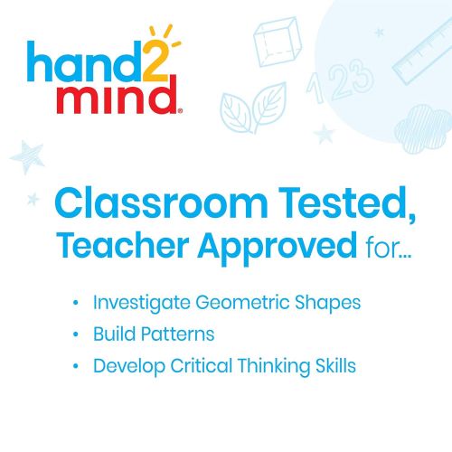  hand2mind Pattern Blocks Pop-Up Learning Activity Center, Math Games For Kids Ages 4-8, Tangrams for Kids, Math Manipulatives, Montessori Materials For Preschool, Kindergarten Home