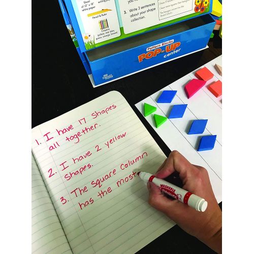  hand2mind Pattern Blocks Pop-Up Learning Activity Center, Math Games For Kids Ages 4-8, Tangrams for Kids, Math Manipulatives, Montessori Materials For Preschool, Kindergarten Home