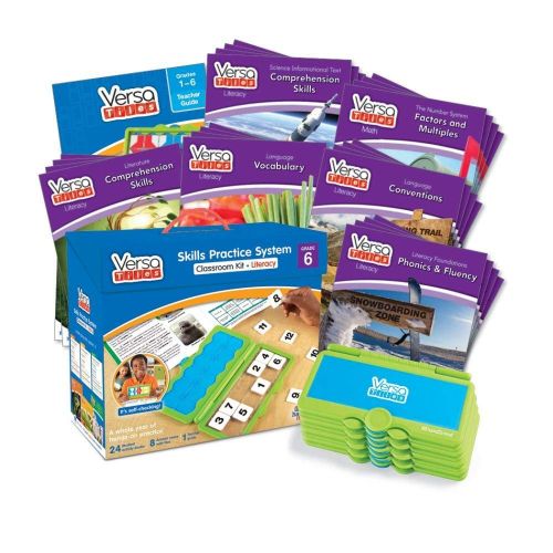  hand2mind VersaTiles Literacy Classroom Set, an Independent Self-Checking & Skill Practicing System (Grade 6), Aligned to State and National Standards