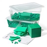 hand2mind Green, Foam, Base Ten Blocks for Place Value Math (Set of 322)