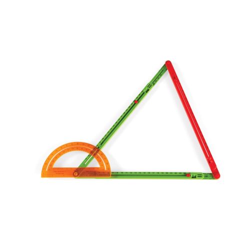  ETA hand2mind Large, AngLegs, Geometry Shape Kit with Classroom Activity Cards and Protractors (Pack of 64)