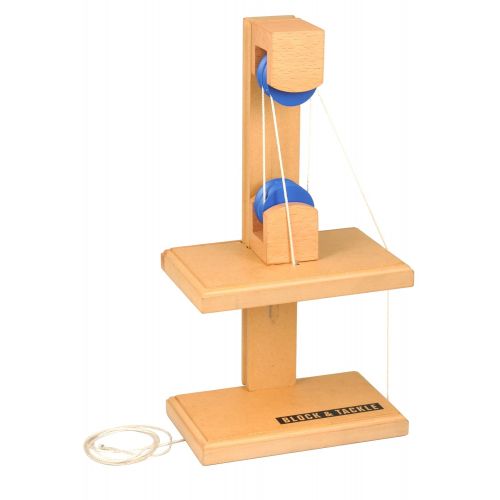  ETA hand2mind Wood Simple Machine Collection with Inclined Plane and Cart, Double Pulley, Lever (Set of 12)