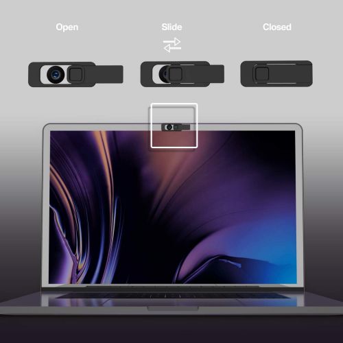  [아마존베스트]HandStands Private Eyes Computer and Laptop Webcam Cover Slide 3-Pack - Privacy Protector for MacBook Pro, Dell, HP, and Other Laptop Computers