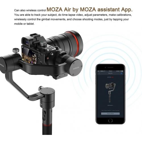  Moza MOZA Air Handheld Gimbal 3-Axis Camera Video Stabilizer Brushless Motors Support Cameras Weights 1.1Lb500g-7Lb3200g for Mirrorless Cameras Sony a7 Series,Nikon D Series