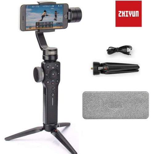  Zhi yun Zhiyun Smooth 4 Smartphone Stabilizer 3 Axis Handheld Gimbal Stabilizer for iphone x 8 7 6plus Samsung Galaxy S8 note 8 GoPro Support Object Tracking,Phonego Mode,Timelapse Expert,